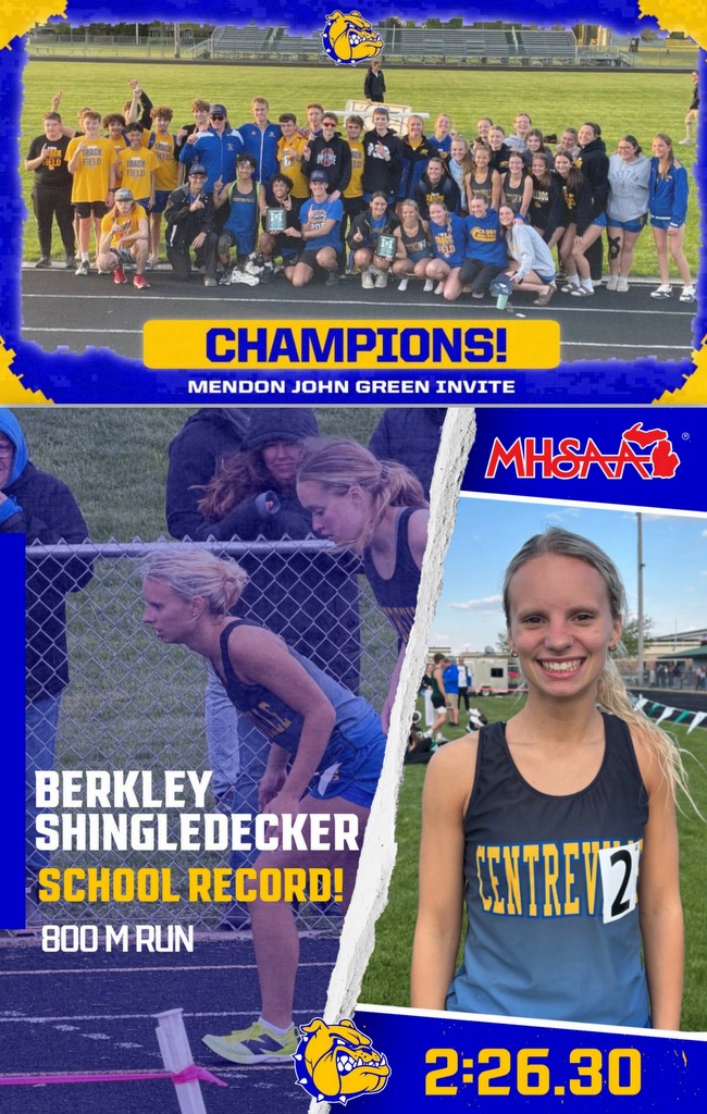 Centreville girls and boys first at Mendon John Green Relays